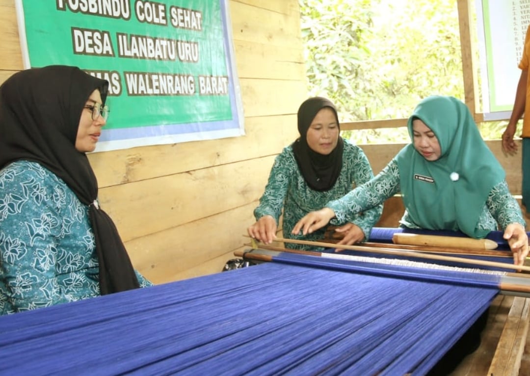 Ketua Dekranasda Luwu Kurniah Apresiasi Kain Tenun Kole Mandiri